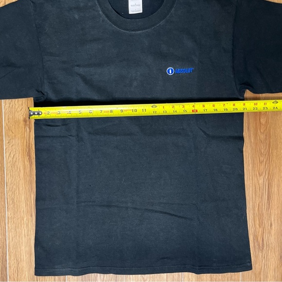 Absolut Vodka Stitched Logo Vintage 90s Shirt Black LARGE Throwback - Picture 5 of 5